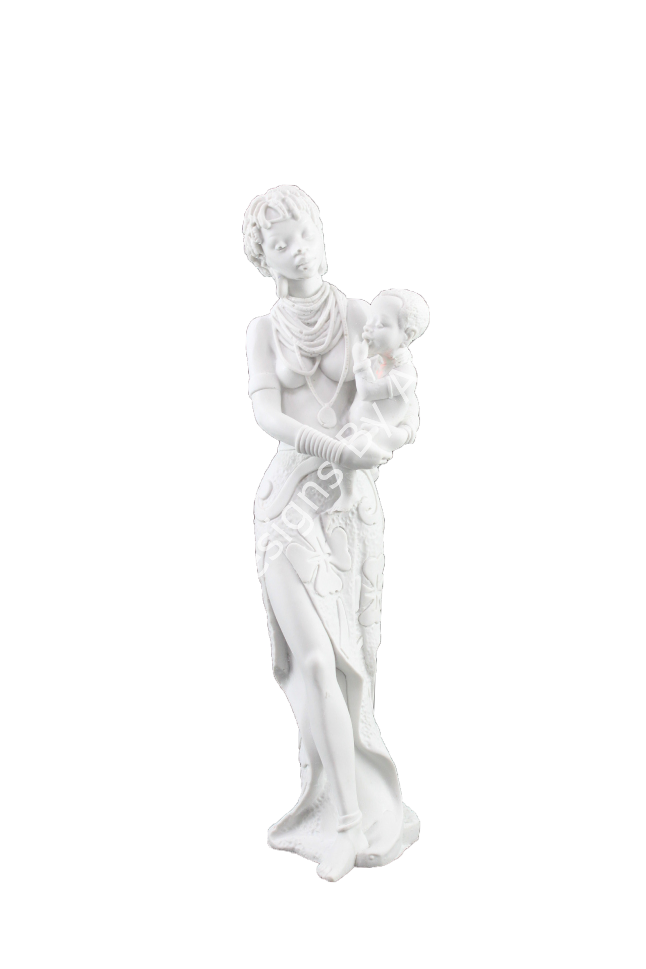 KUCAĞINDA BEBEKLİ SENEGALLİ KADIN 31X7 CM