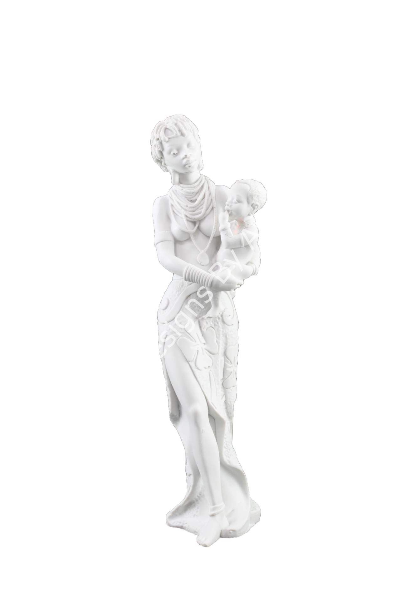 KUCAĞINDA BEBEKLİ SENEGALLİ KADIN 31X7 CM