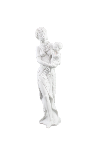 KUCAĞINDA BEBEKLİ SENEGALLİ KADIN 31X7 CM