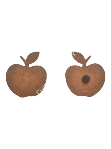 Boyanabilir Ahşap Ham Objeler -ELMA TEKLİ 10 cm