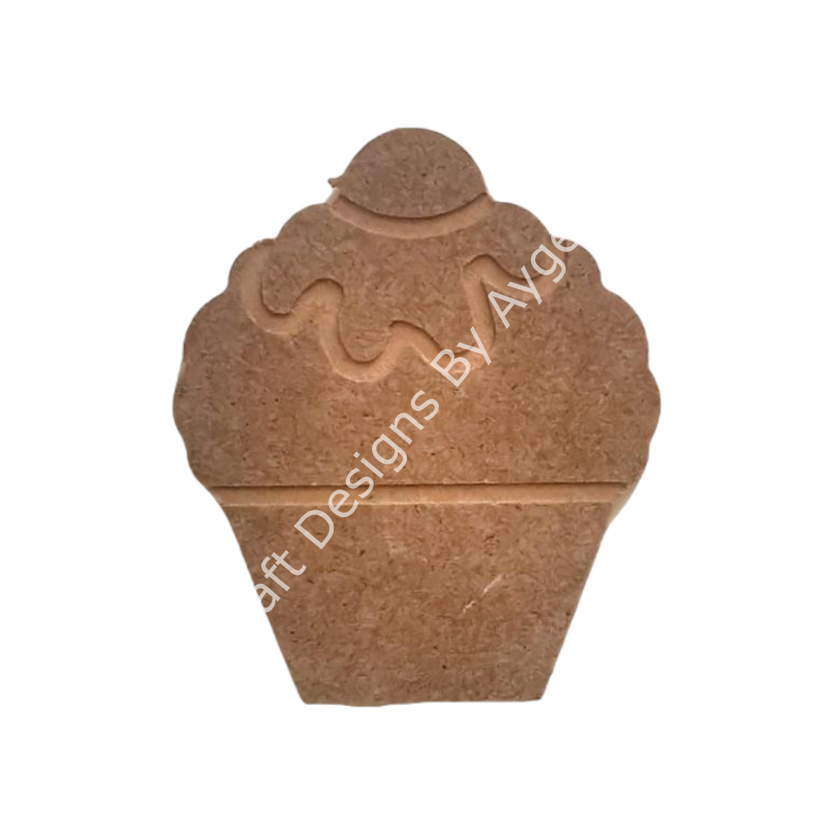 Boyanabilir Ahşap Ham Objeler -CUPCAKE TEKLİ 10 cm
