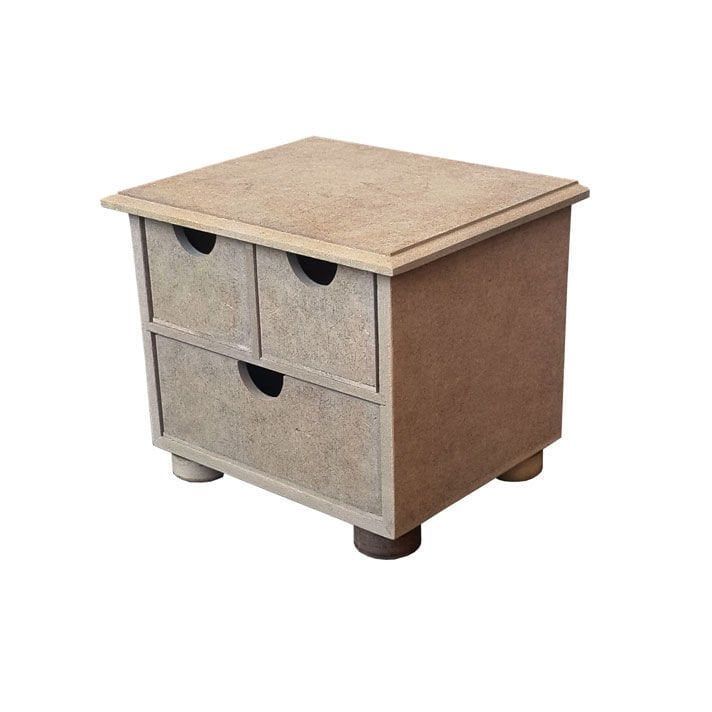 MAKYAJ KUTUSU 3  ÇEKMECELİ KÜÇÜK 16x20x17 cm