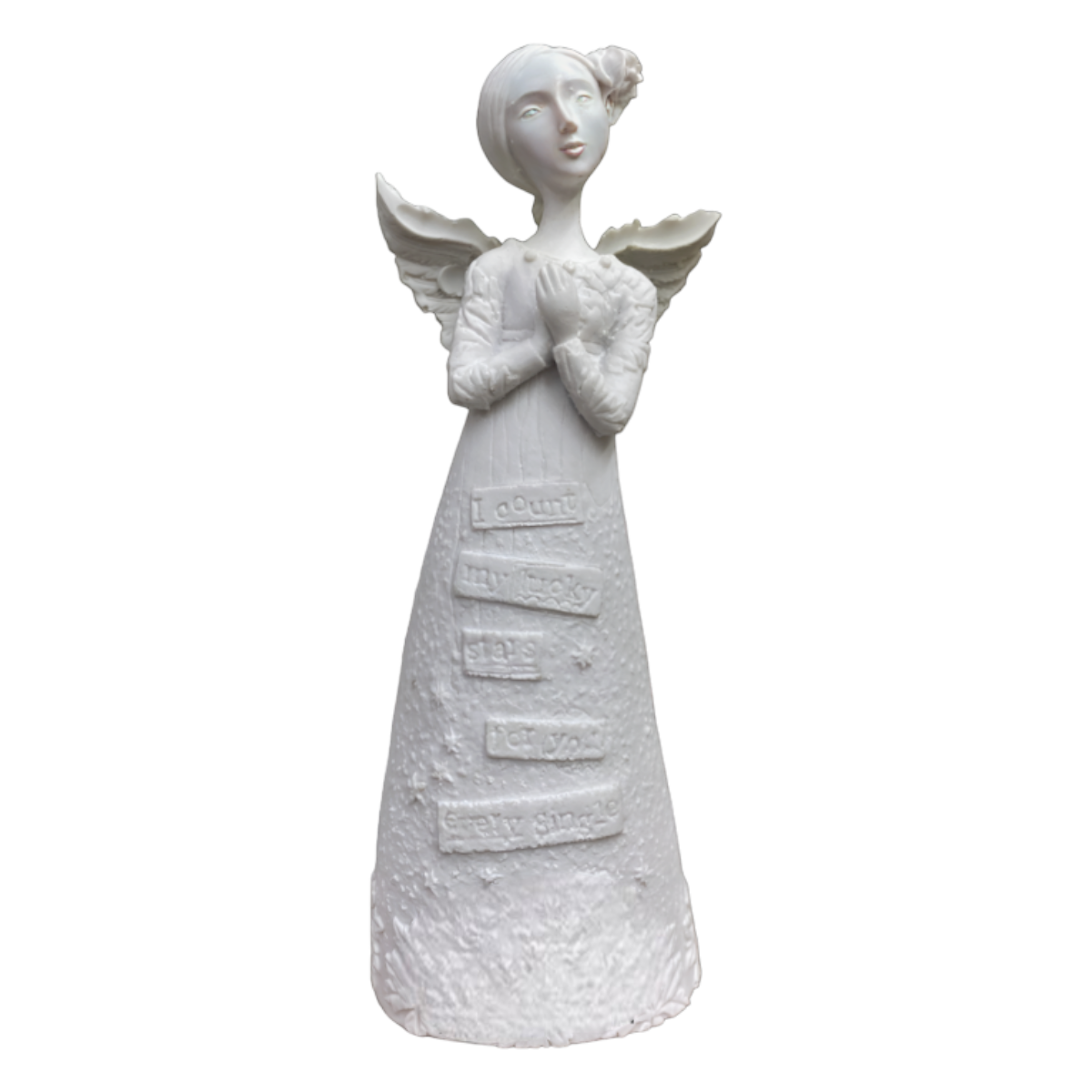 ELBİSELİ MELEK ELLERİ GÖĞSÜNDE