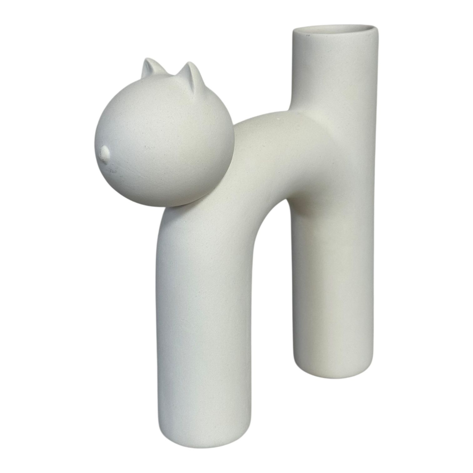 Boyanabilir Seramik Ham Objeler -
SERAMİK KEDİ VAZO