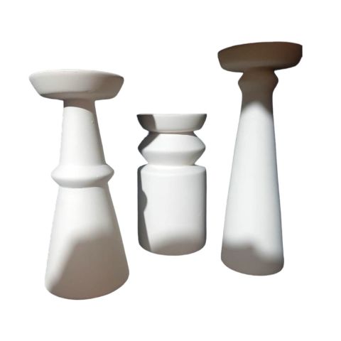 SERAMİK ÜÇLÜ MODERN VAZO SET