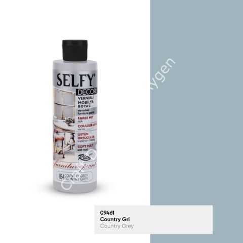 SELFY DECOR MOBİLYA BOYASI - COUNTRY GRİ 240ml