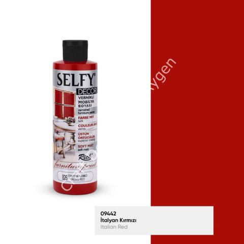 SELFY DECOR MOBİLYA BOYASI - İTALYAN KIRMIZI 240ml
