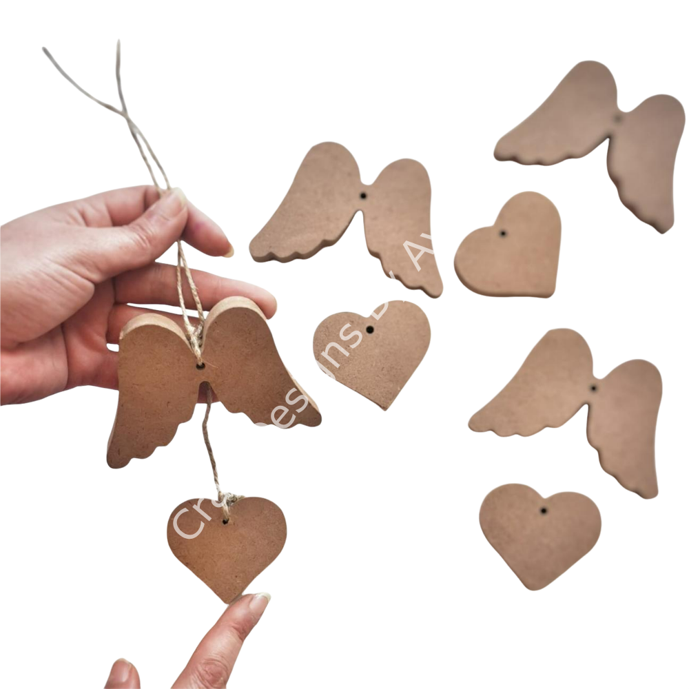 MELEK KANADI VE KALP SARKAÇ  10 x 7 cm ve 6 cm