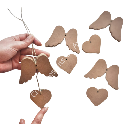 MELEK KANADI VE KALP SARKAÇ  10 x 7 cm ve 6 cm