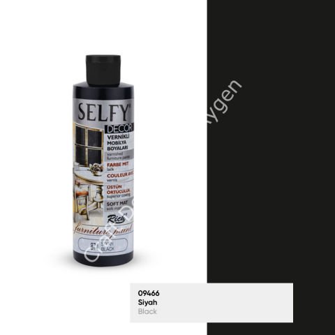 SELFY DECOR MOBİLYA BOYASI - SİYAH  240ml