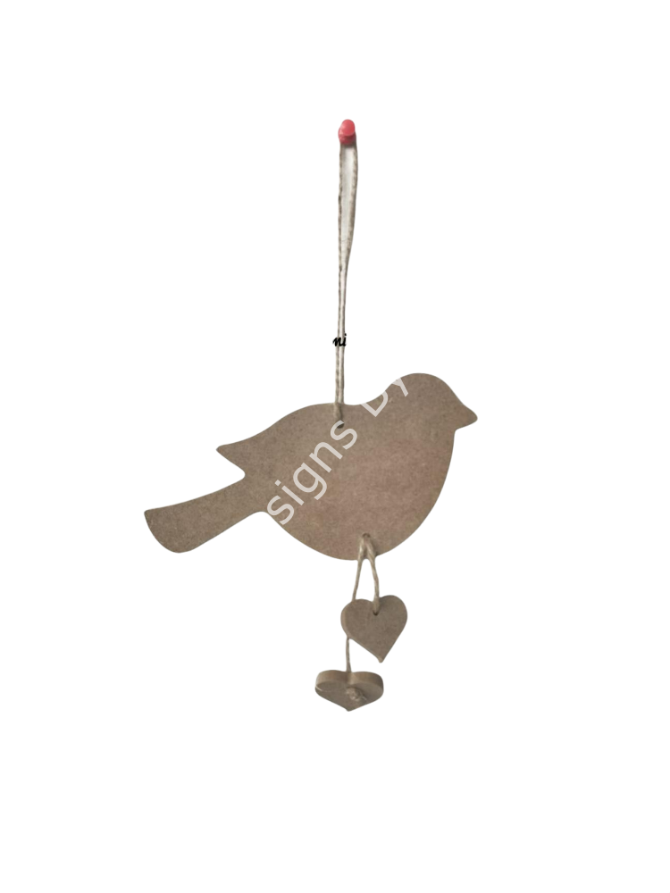 KUŞLU KALPLİ DUVAR SÜSÜ