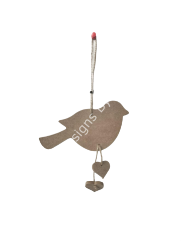 KUŞLU KALPLİ DUVAR SÜSÜ