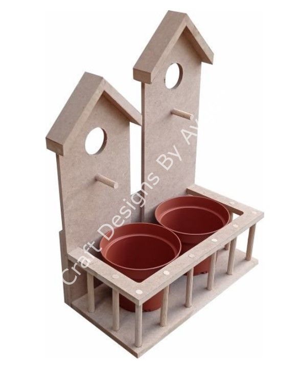 2 Lİ KUŞ EVİ ÇİÇEKLİK   35X25X13