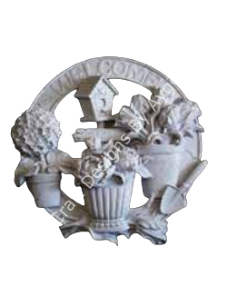 WELCOME ÇİÇEKLİ DUVAR SÜSÜ 22,5 CM