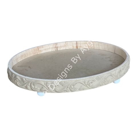 APLİKLİ MASİF OVAL TEPSİ