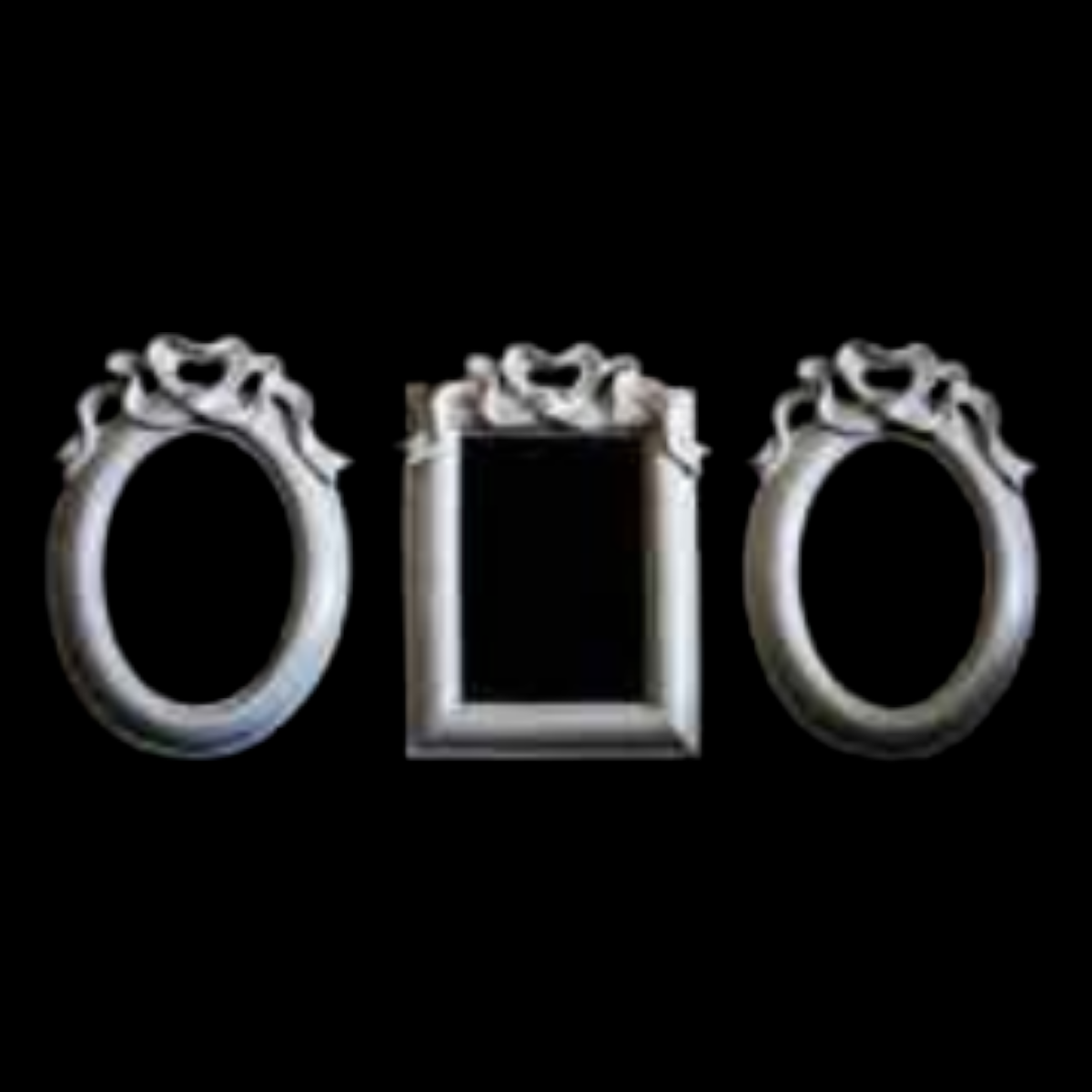 KÜÇÜK ÜÇLÜ ÇERÇEVE TAKIM (OVAL- DİKDÖRTGEN 12,5X9 CM)