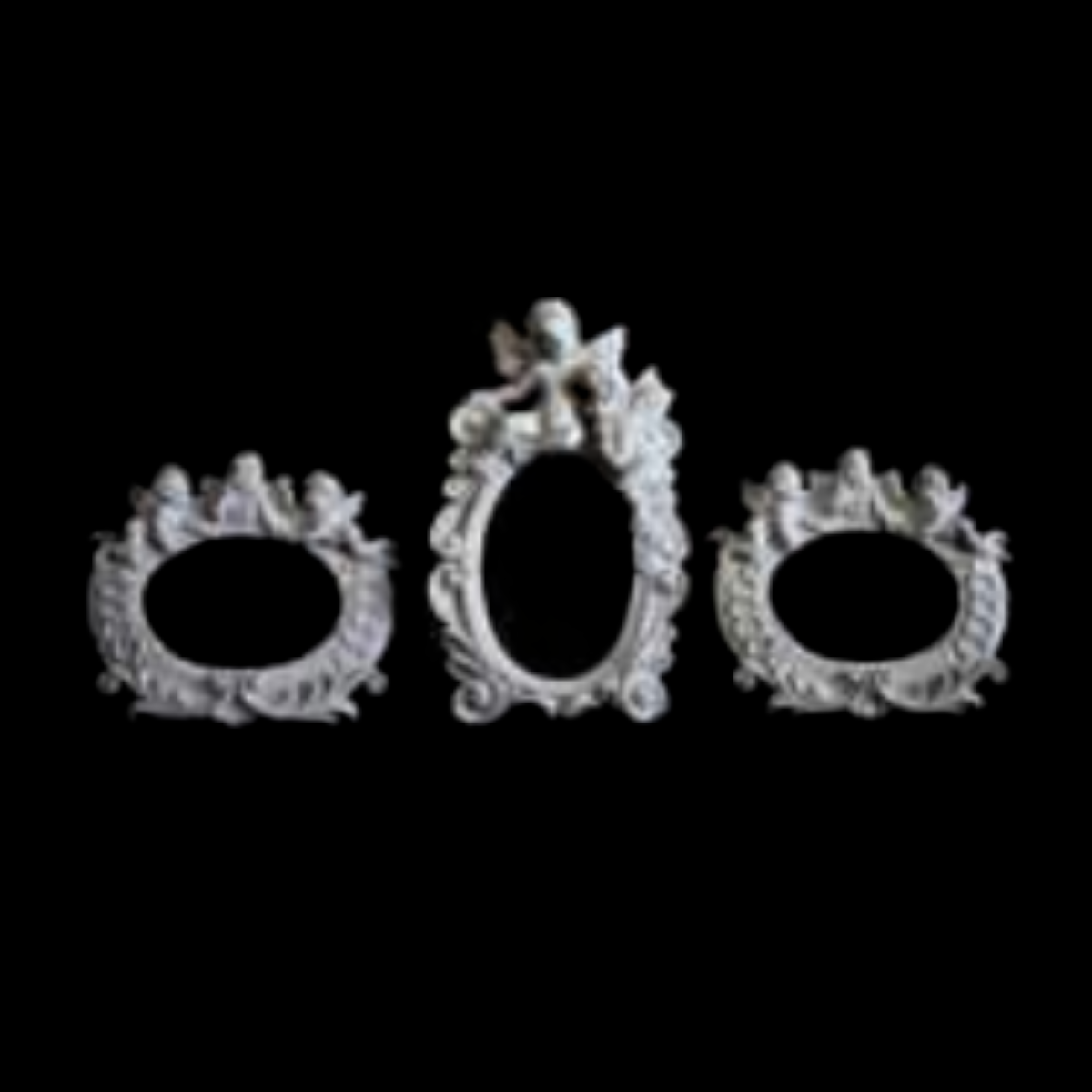 MELEKLİ ÜÇLÜ ÇERÇEVE TAKIM (BÜYÜK 23X14 CM KÜÇÜK 16X15 CM)