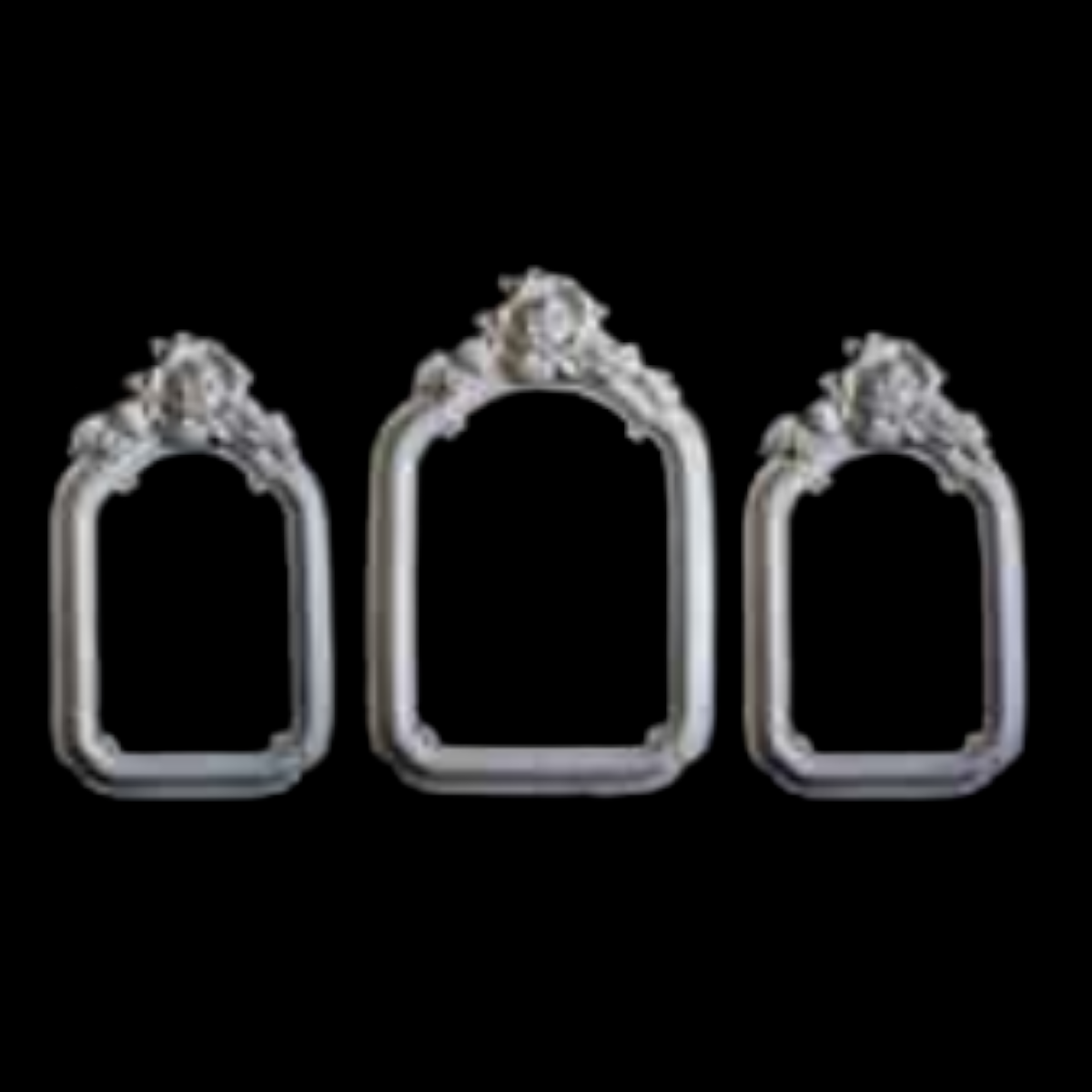 ÇİÇEKLİ ÜÇLÜ ÇERÇEVE TAKIM  (BÜYÜK 24X16 CM KÜÇÜK  22X13 CM)