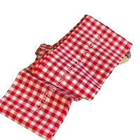 KARELİ KUMAŞ KIRMIZI BEYAZ ORTA 160CM