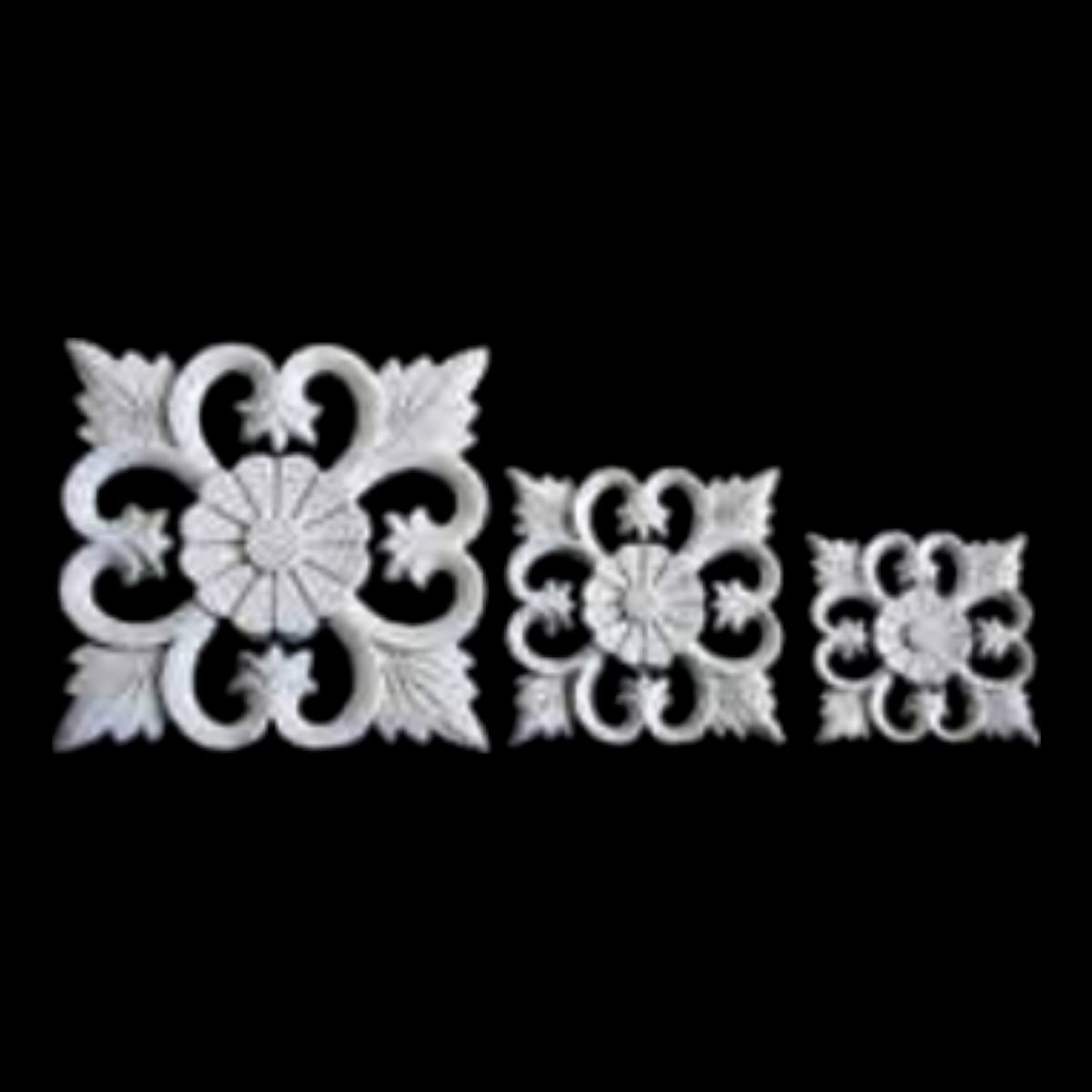 POLYESTER KARE ÜÇLÜ KABARTMA 14-10-8 CM