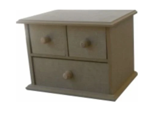 ÜÇ ÇEKMECELİ KÜÇÜK KUTU