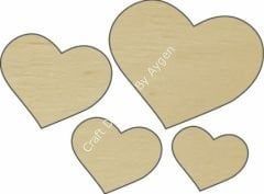 Boyanabilir Ahşap Ham Objeler - PAKET SÜS