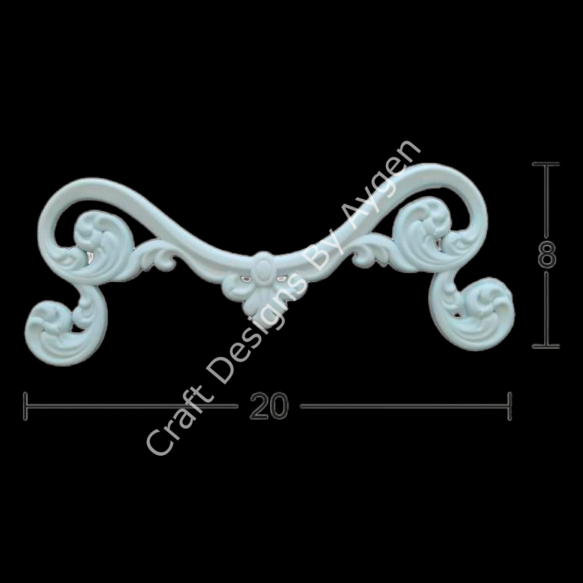 Boyanabilir Çıta&Aplik Objeler -ESNEK APLİK EA 03 20X  8 CM