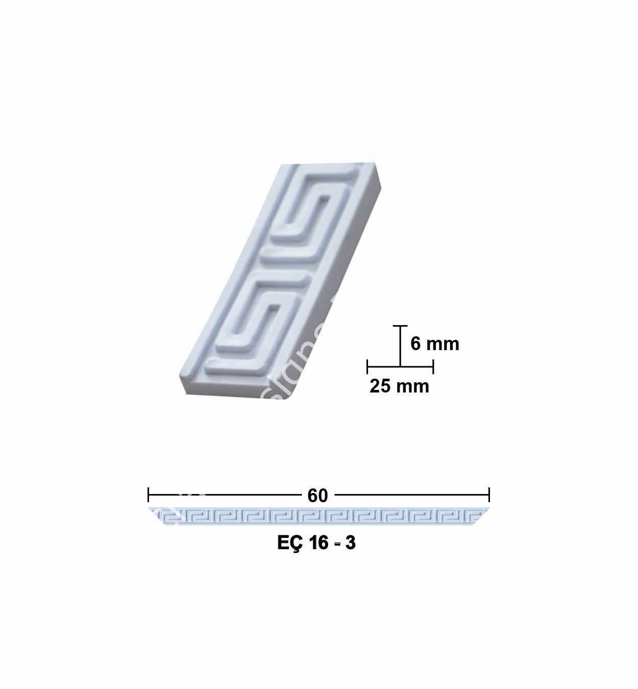 EÇ16-3 60 cm ESNEK MOBİLYA ÇITASI