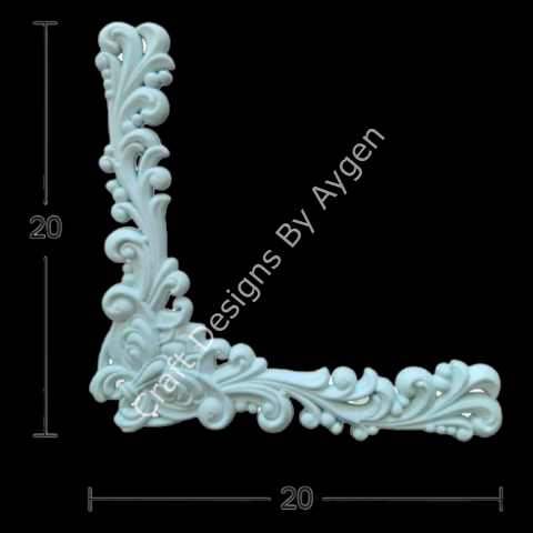 Boyanabilir Çıta&Aplik Objeler -ESNEK APLİK EA 15 20 X 20 CM