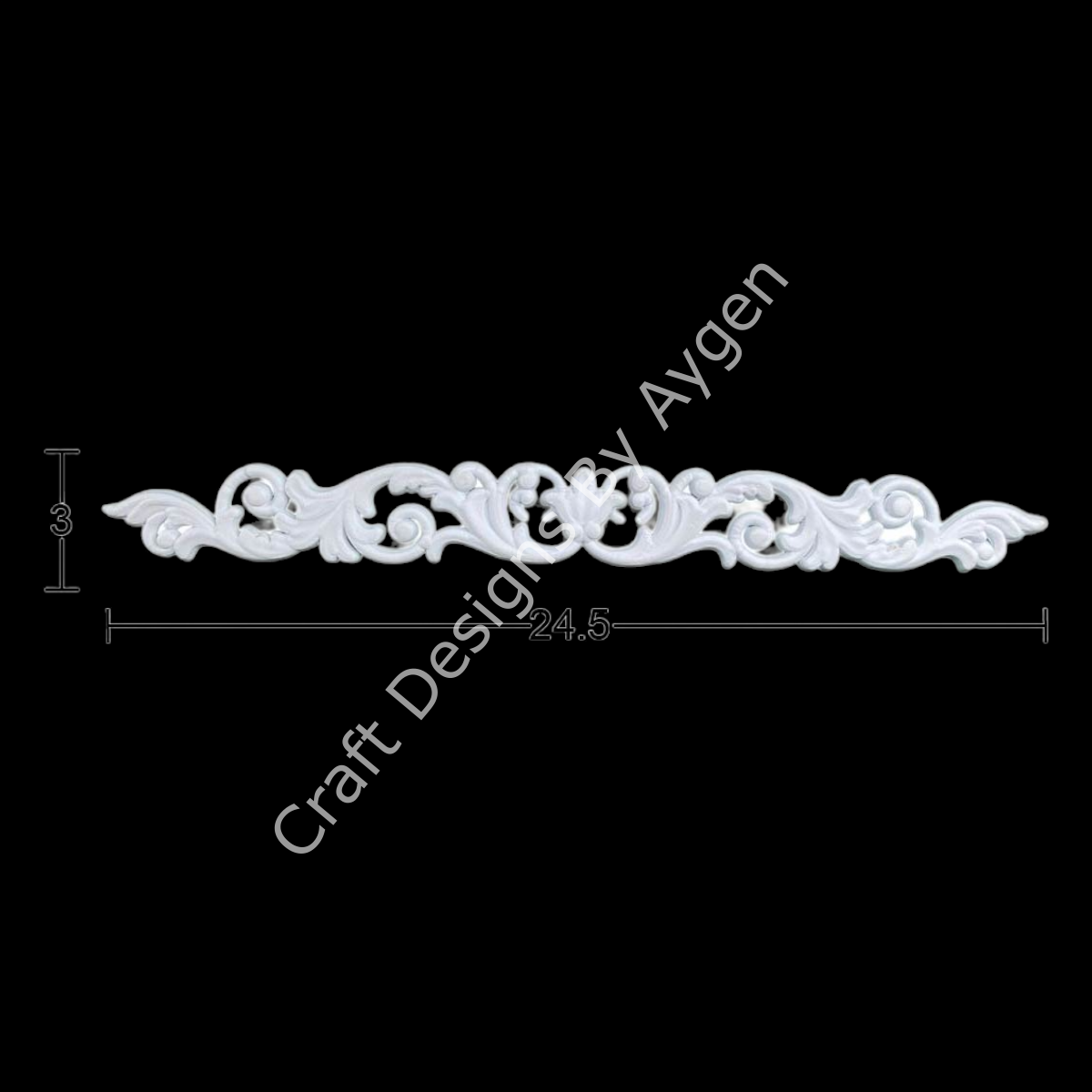 Boyanabilir Çıta&Aplik Objeler -ESNEK APLİK EA 19 24.5 X 3 CM