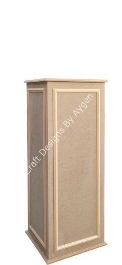 Boyanabilir Ahşap Ham Objeler -ÇITALI SÜTUN BÜYÜK 33X33X80