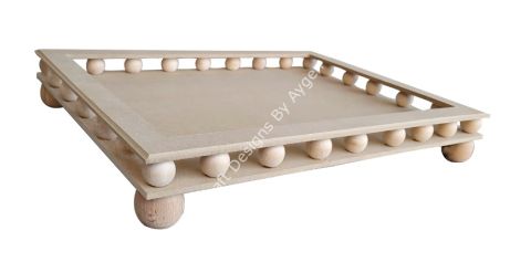 BONCUKLU KÜÇÜK DİKDÖRTGEN TEPSİ 20X30 