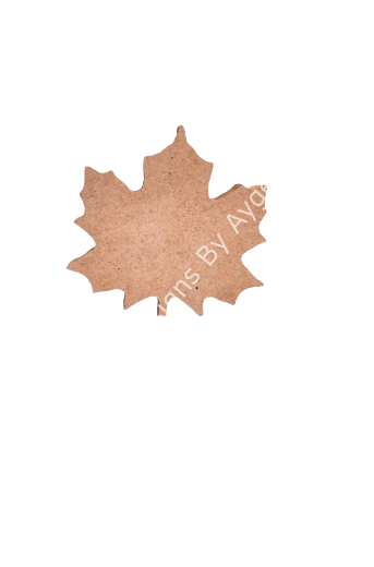 Boyanabilir Ahşap Ham Objeler -ÇINAR YAPRAĞI 9×9 cm