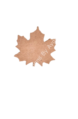 Boyanabilir Ahşap Ham Objeler -ÇINAR YAPRAĞI 9×9 cm