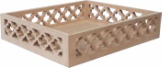 KARE İŞLEMELİ TEPSİ KÜÇÜK 33X33