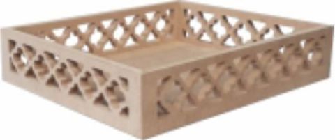 KARE İŞLEMELİ TEPSİ KÜÇÜK 33X33