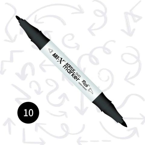 ART-X ACRYLIC MARKER DUO - SİYAH