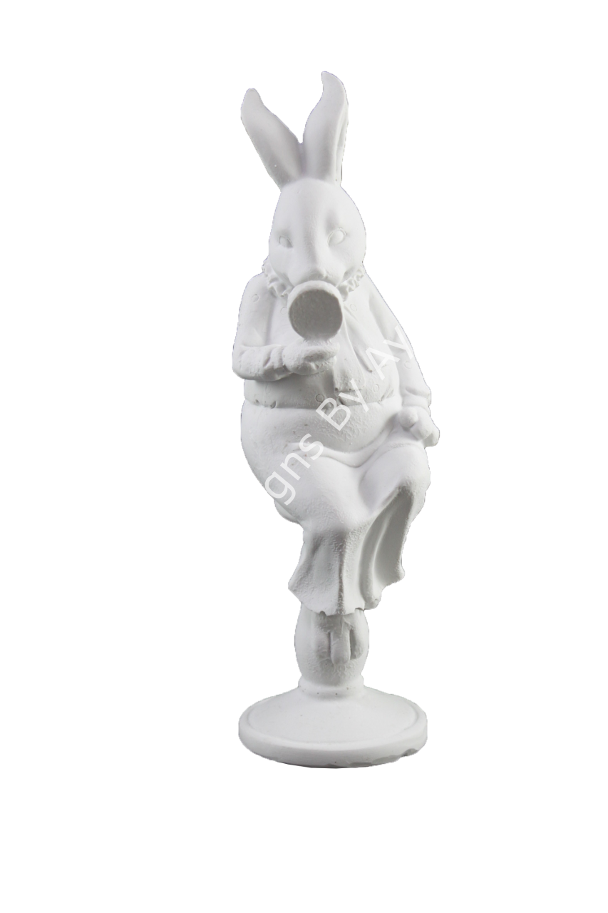 OTURAN AYNALI TAVŞAN BİBLO 25X9 CM