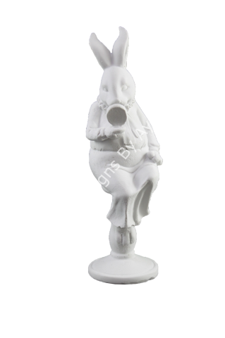 OTURAN AYNALI TAVŞAN BİBLO 25X9 CM