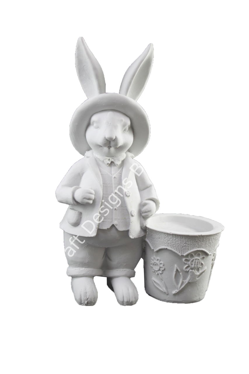 SEPETN BAŞINDAKİ TAVŞAN BİBLO 29X20 CM