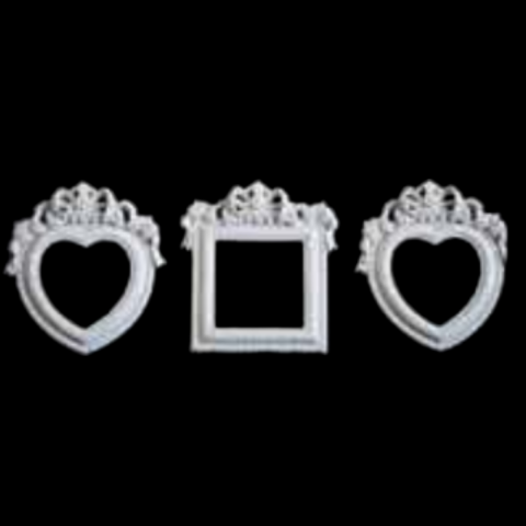KÜÇÜK KALPLİ ÇERÇEVE TAKIM 14X12 CM