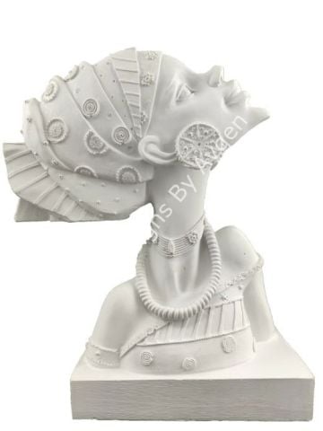 SAĞA BAKAN AFRİKALI KADIN 28X24 CM