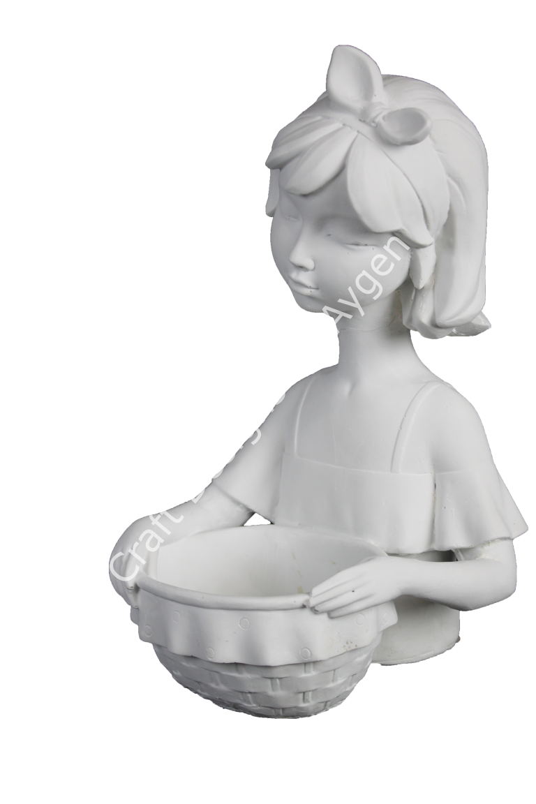 Boyanabilir Polyester Ham Objeler -SEPETLİ KIZ