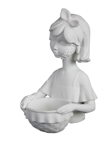 Boyanabilir Polyester Ham Objeler -SEPETLİ KIZ