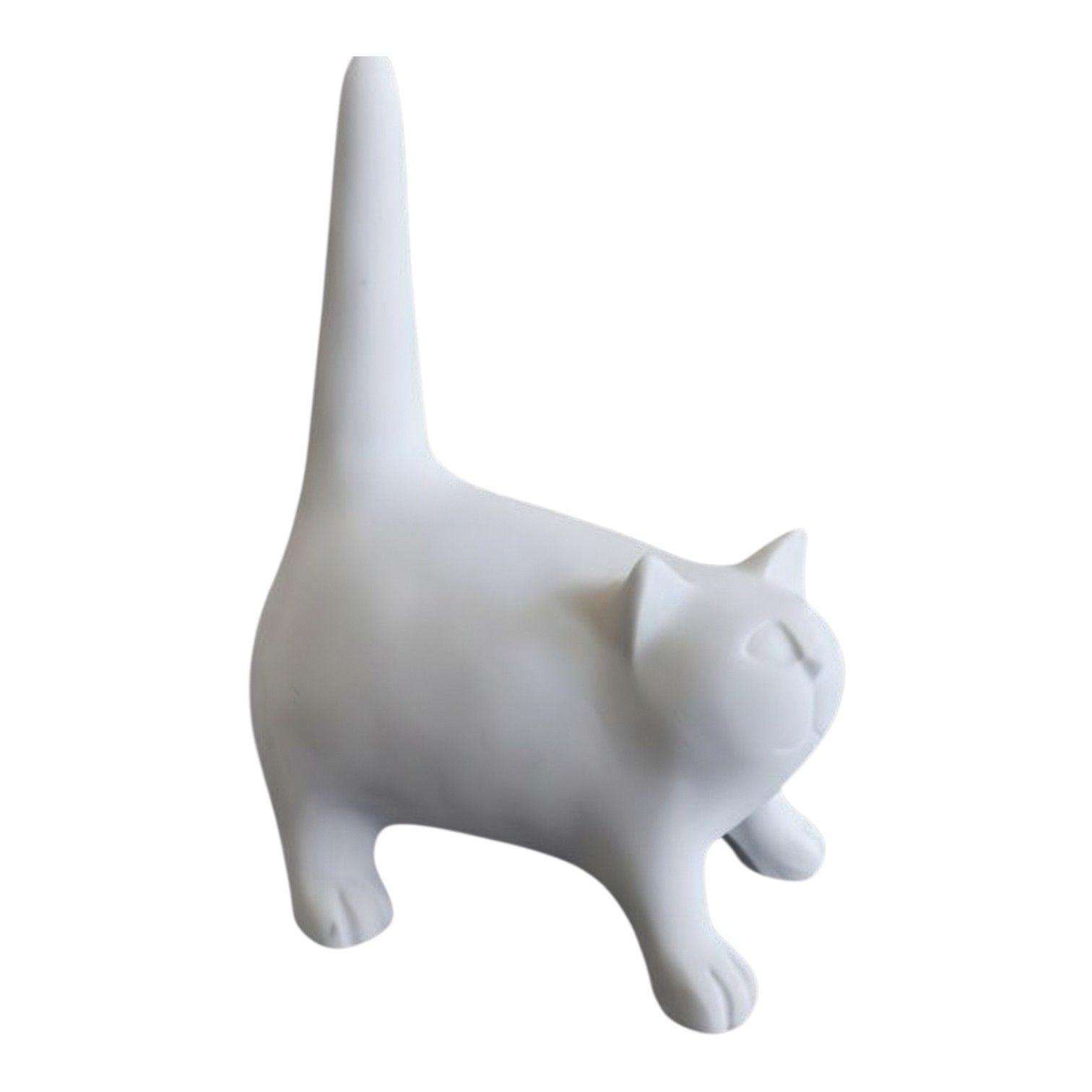 Boyanabilir Polyester Ham Objeler -KEDİ BÜYÜK 29 x 14 CM