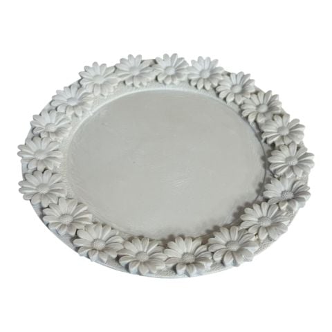 Boyanabilir Polyester Ham Objeler -TEPSİ PAPATYALI