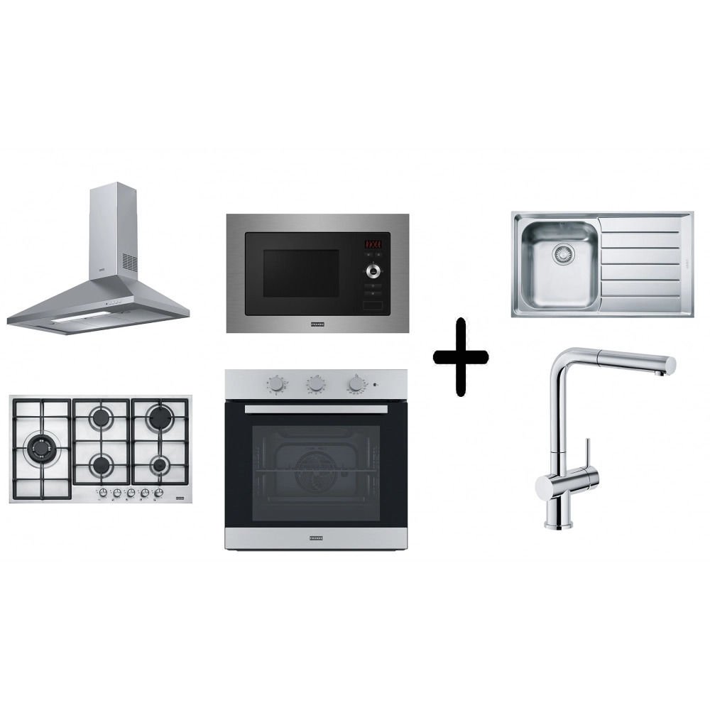 Franke Smart Linear 90 Cm İnox 6 Lı Ankastre Set