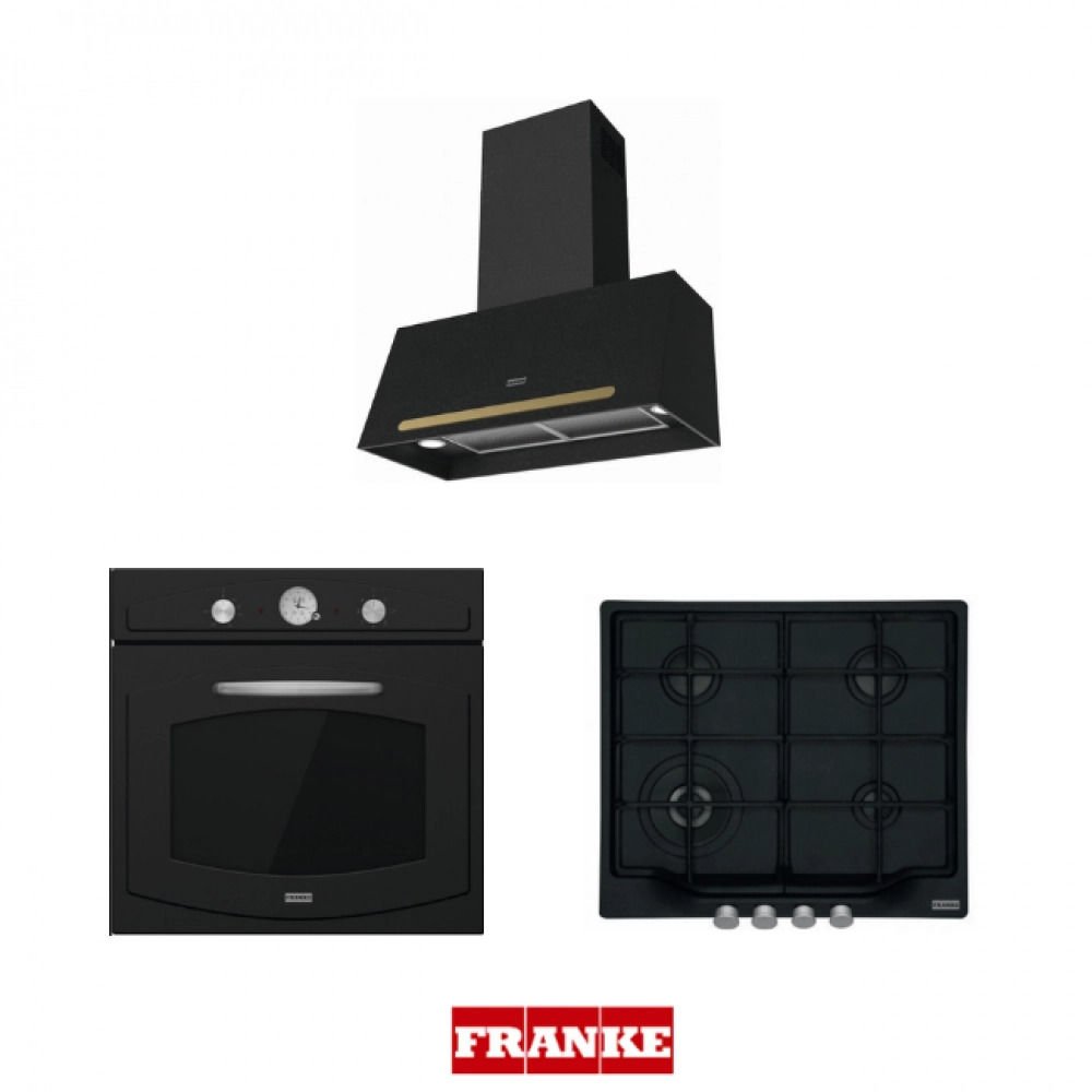 Franke Classic Line Nero 60 Cm 3'Lü Rustik Set