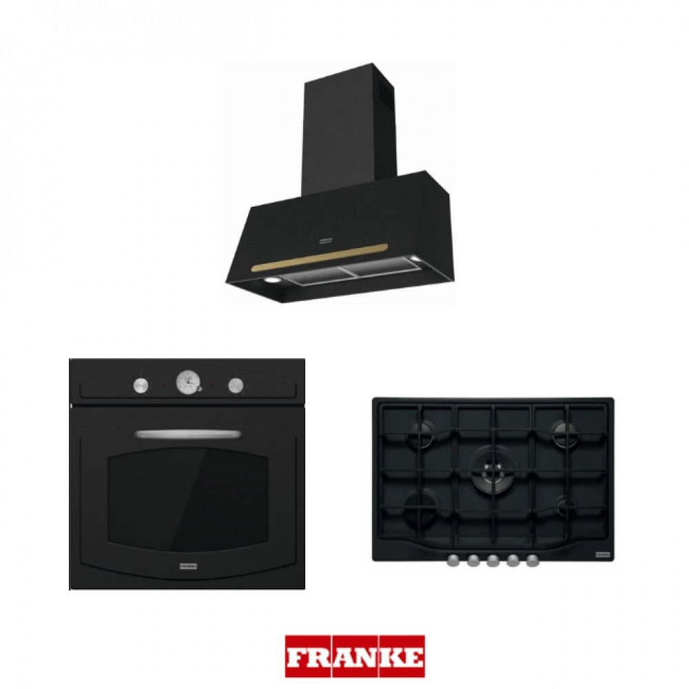 Franke Classic Line Nero 70 Cm 3'Lü Rustik Set