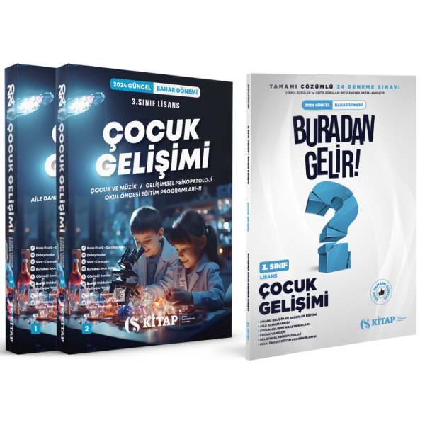 (Özel Set) Çocuk Gelişimi 3. Sınıf Bahar 1. 2. Kitap ve Deneme